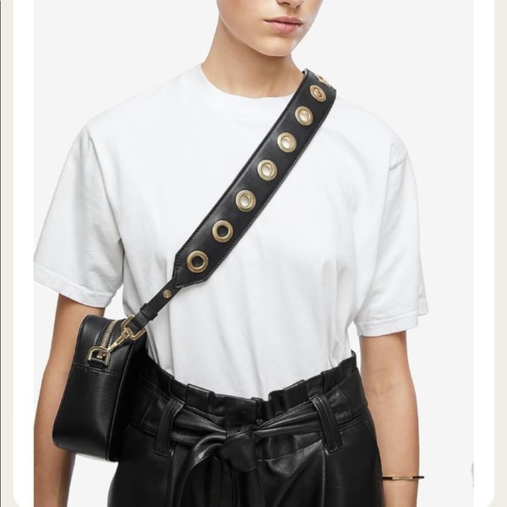 NEW Anine Bing Gold Studded Bag Strap